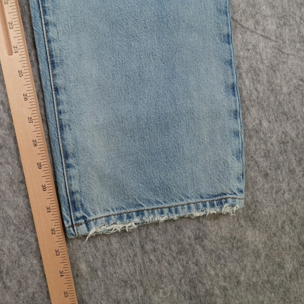 FRAME Jeans Womens 24 Blue Le Jane Sunkissed Distressed Straight Leg - Picture 3 of 11